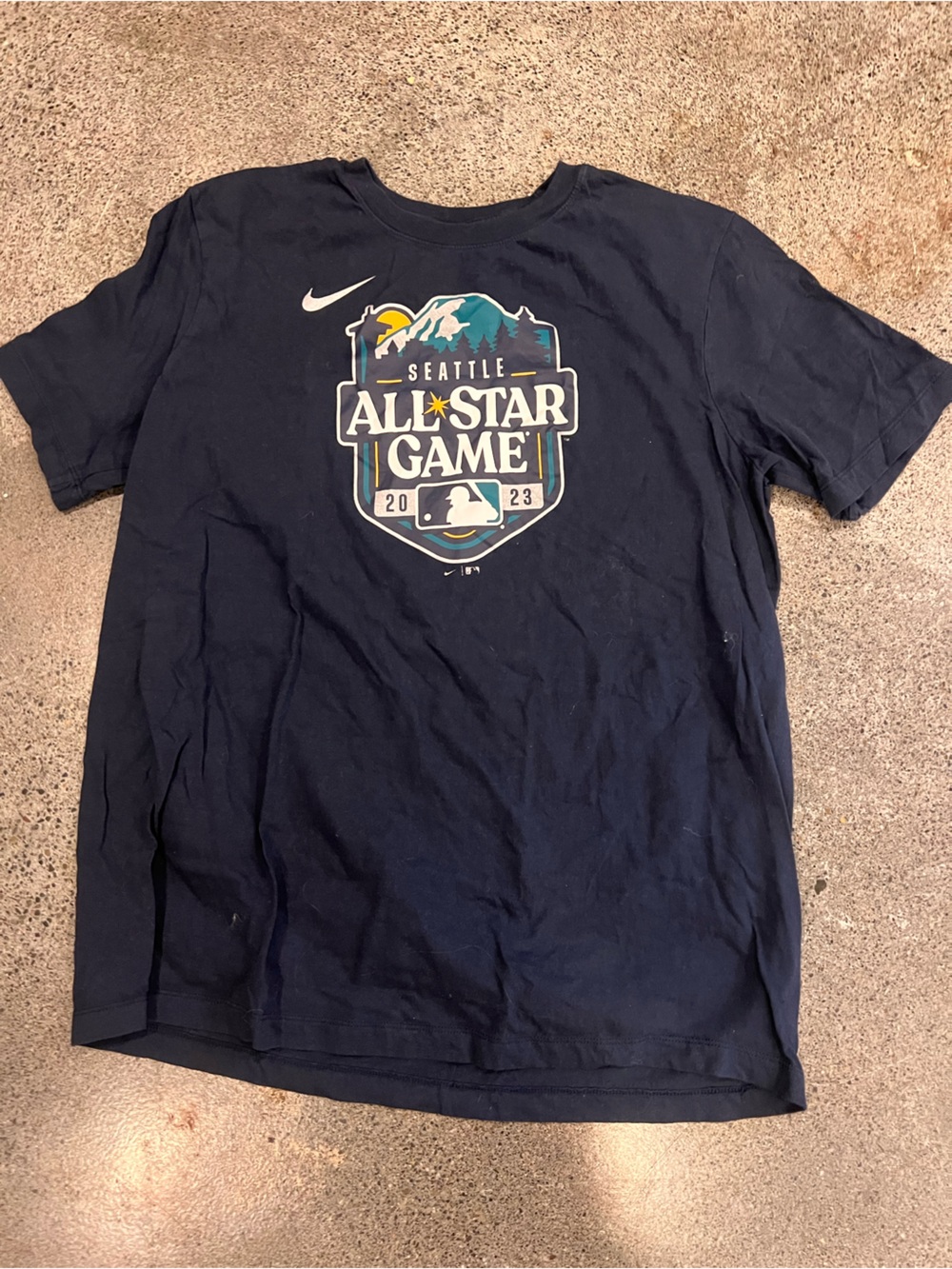 Nike MLB Seattle Navy Blue All-Star Game 2023 Short Sleeve Tee. Unisex